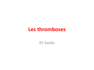 Les thromboses