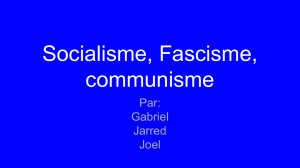 Socialisme, Fascisme, communisme