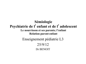Sémiologie pédopsychiatrie