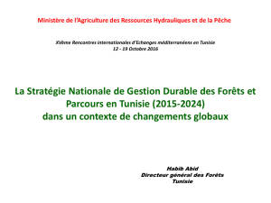 La stratégie tunisienne des forêts et parcours (2015