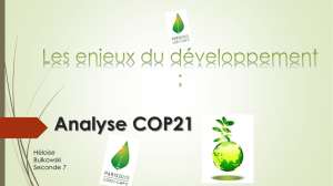 Analyse COP21 - Stanislas Cannes