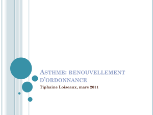 Asthme: renouvellement d*ordonnance