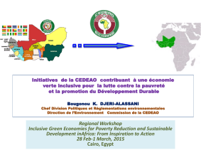Regional Workshop Inclusive Green Economies for Poverty