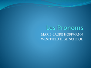 Les Pronoms - LE WIKI DE MME HOFFMANN