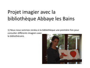 Projet imagier avec la bibliothèque Abbaye les Bains