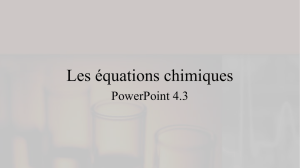 4.3, Les équations chimiques, PowerPoint