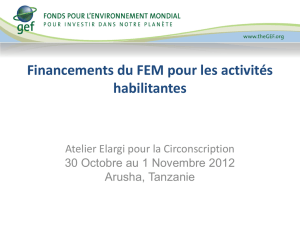 Financements du FEM pour les activités habilitantes