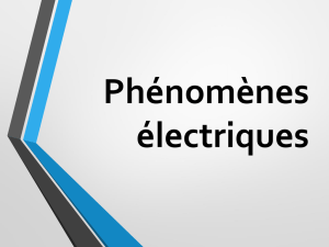 Phénomènes électriques - école Samuel