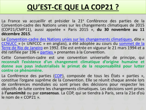 QU*EST-CE QUE LA COP21 ?