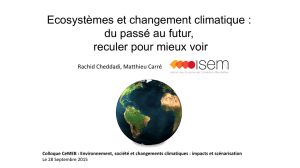 Environnement, société et changements climatiques