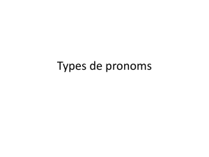 Types de pronoms