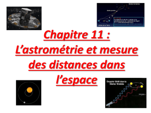 Chapitre 11 : L*astrométrie et mesure des distances dans l*espace