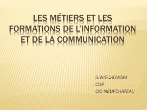 Les métiers et les formations de l`information et de la communication