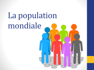 La répartition (distribution) de la population mondiale