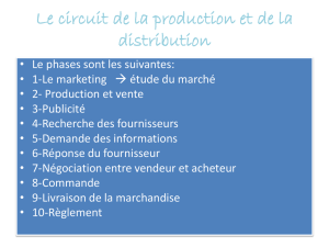 Le circuit de la production et de la distribution