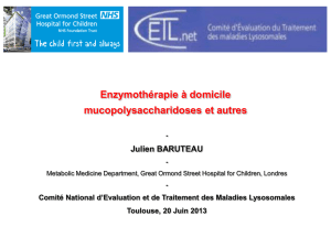 Enzymothérapie à domicile - CET MPS, Paris le 21/09/12