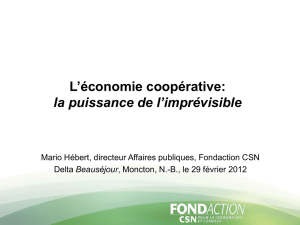 L`économie coopérative - Université de Moncton