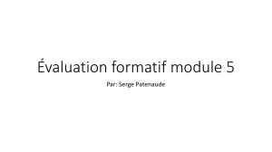 Évaluation formatif module 5