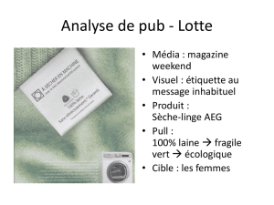Analyse de pub - Lotte