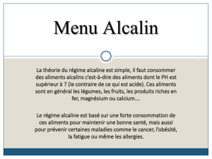 menu alcalin - Clinique Solution Santé