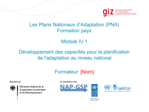 développement des capacités - UNDP Climate Change Adaptation