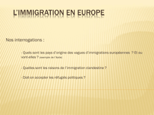 L*immigration en Europe