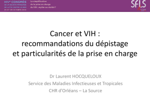 Cancer et VIH : recommandation du dépistage et