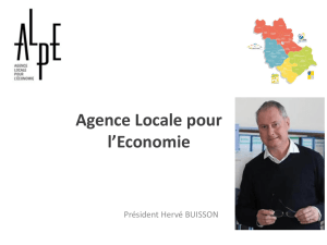 Présentation PowerPoint - Agence Locale Pour l`Economie