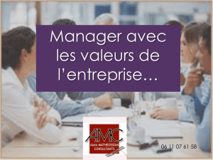 Manager par les valeurs de l*entreprise