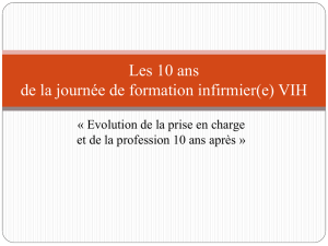 Evolution de la prise en charge et de la profession d`infirmier