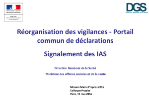 Diapositive 1 - Ministère des Affaires sociales et de la Santé