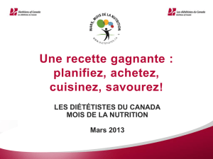 Écoles- Mois nutrition 2013 – Capsule 4
