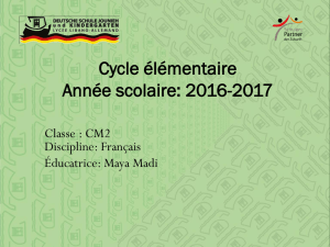 Cycle élémentaire Année scolaire: 2013-2014