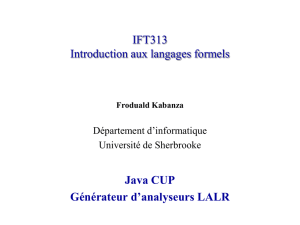 Java CUP - PLANIART - Université de Sherbrooke