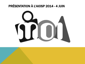 Présentation à L`AIOSP 2014 - 4 juin