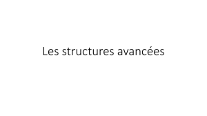 structures avancees