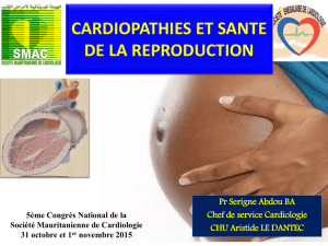 cardiopathies et grossesse - Société Mauritanienne de cardiologie