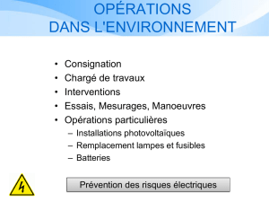 opérations dans l`environnement