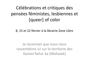 Célébrations et critiques des pensées féministes, lesbiennes et