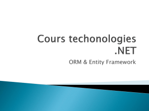 ORM : Entity Framework
