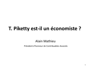 T.Piketty est-il un économiste