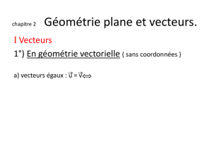 chapitre 5 Géométrie plane et vecteurs.