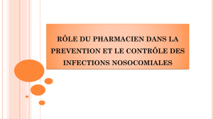 rôle du pharmacien dans la prevention et le contrôle des infections
