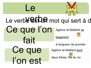 Le verbe (version Power Point, modifiable)