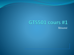 GTS501 cours #1