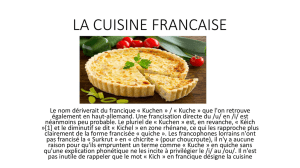 la cuisine francaise - Istituto Comprensivo Bova Marina Condofuri