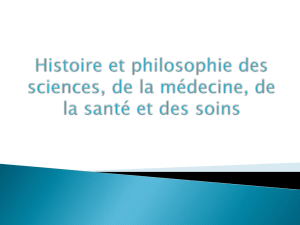 Histoire et philosophie des sciences, de la médecine
