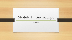 Module 1: Cinématique - la classe de mme boucher