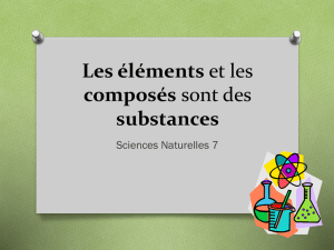 Les éléments et les composés sont des substances