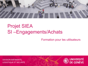Projet SIEA SI *Engagements/Achats